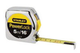 Stanley® PowerLock® 3/4" X 16' Silver And Yellow Tape Measure With Corrosion-Resistant End Hook