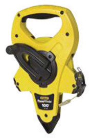 Stanley® PowerWinder® 1/2" X 100' Black And Yellow Tape Measure With Steel Roller Cage