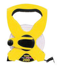 Stanley® 1/2" X 200' Black And YellowTape Measure With Corrosion-Resistant End Hook