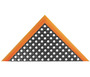 Superior Manufacturing 28" X 40" Black And Orange Rubber NoTrax® Safety Stance® Anti Fatigue Floor Mat