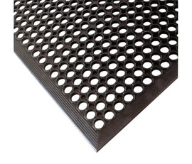 Superior Manufacturing 3' X 5' Black Rubber NoTrax® Sanitop® Anti Fatigue Floor Mat