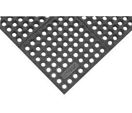 Superior Manufacturing 3' X 3' Black Nitrile Rubber Niru® Cushion-Ease® GSII™ Anti Fatigue Safety/Anti-Fatigue Floor Mat
