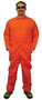 Stanco Safety Products™ Large Orange Indura® Flame Resistant Coveralls With Front Zipper Closure