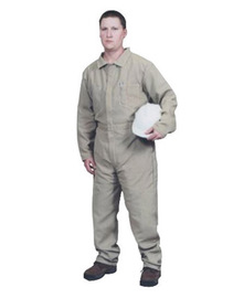 Stanco Safety Products™ Large Tan Nomex® IIIA Flame Retardant Coveralls With Front Zipper Closure