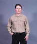 Stanco Safety Products™ Medium Tan Indura®/UltraSoft® Flame Resistant Shirt With Button Closure