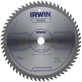 IRWIN® 7 1/4" 60 Teeth Vise-Grip®/Classic Series Carbide Tipped Circular Saw Blade