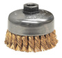 Weiler® 4" X 5/8" - 11 Bronze Knot Wire Cup Brush