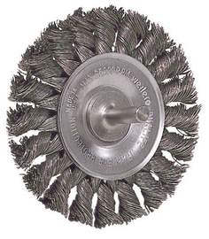 Weiler® 4" X 1/4" Dualife™ Stainless Steel Knot Wire Wheel Brush