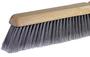 Weiler® Fine Sweeping Brush Head With 24" Wood Block And 3" Trim Flagged Silver Synthetic Fill