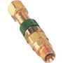 Western "B" X 9/16" - 18 RH Brass 200 psig Torch To Hose Quick Disconnect Set With Check Valve