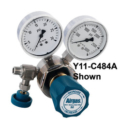 Airgas® Model C484F330 Stainless Steel Corrosive Service Single Stage Standard Model Regulator