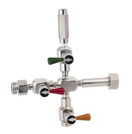 Airgas® Stainless Steel Cross-Purge Assembly With 3000 PSI Maximum Rated Inlet Pressure, CGA-350