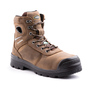 TERRA Size 8 Brown Marshal Leather Composite Toe Safety Boots With High Traction, Anti F.O.D. Slip Resistant Rubber Outsole