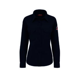 Bulwark® Women's Large Navy Nomex® IIIA Flame Resistant Shirt