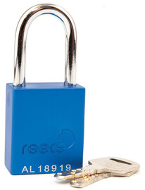 Reece Safety Blue Anodized Aluminum Padlock (Keyed Alike)