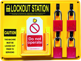 Reece Safety Yellow Thermoformed Polystyrene Station (Padlocks Sold Seperately)