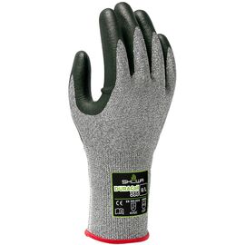 SHOWA® 2X DURACoil® 13 Gauge DURACoil® Yarn, Polyester And High Performance Polyethylene Cut Resistant Gloves With Microporous Nitrile Coated Palm