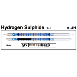 Gastec™ Glass Hydrogen Sulfide High Range Detector Tube, White To Brown Color Change