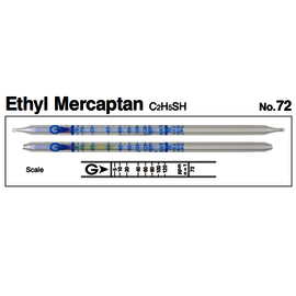 Gastec™ Glass Ethyl Mercaptan Detector Tube, White To Yellow Color Change