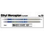 Gastec™ Glass Ethyl Mercaptan Detector Tube, White To Yellow Color Change