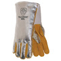 Tillman™ Tillman® Large 14" Silver/Brown Aluminized Carbon Kevlar® And Cowhide Heat Resistant Gloves With 14" Gauntlet Cuff And Wool Lining And Reinforced Wing Thumb