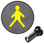 Visual Workplace Inc 25W Yellow Walking Man Virtual Safety LED Projector