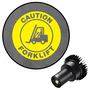 Visual Workplace Inc 25W Yellow Caution Forklift Virtual Safety LED Projector