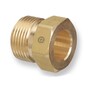 Western CGA-680 1.040" - 14 NGO Male RH Brass 3000 - 5500 psig Regulator Inlet Nut (For Wrench Flats)