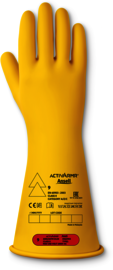 Ansell Size 9 Yellow ActivArmr® Latex Rubber Class 0 Linesmen Gloves