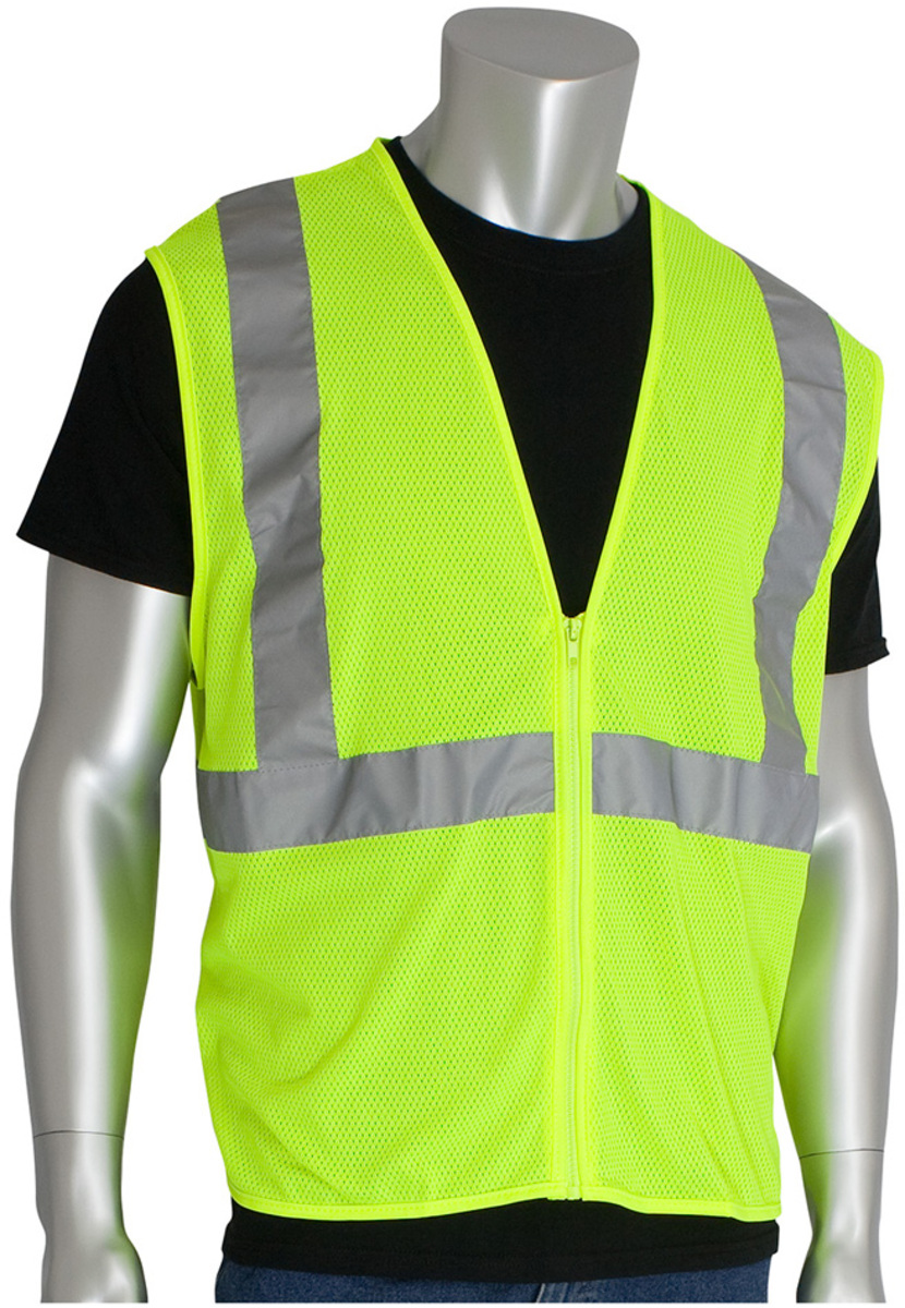 Pip Vests Airgas - PIP302MVGZLY-M - PIP Global Safety® Medium Hi-Vis Yellow Mesh ...