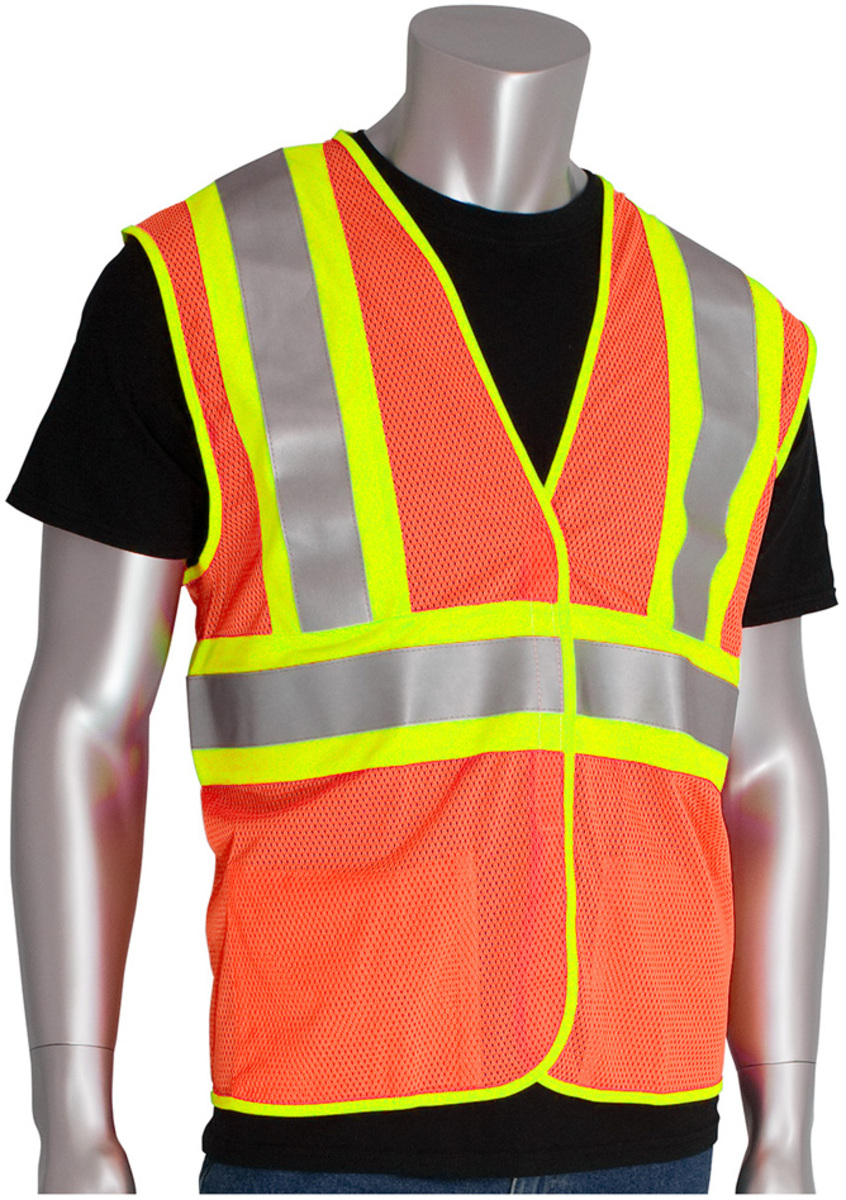 Pip Vests Airgas - PIP305MVFRORLXL - PIP Global Safety® Large - X-Large Hi-Vis ...
