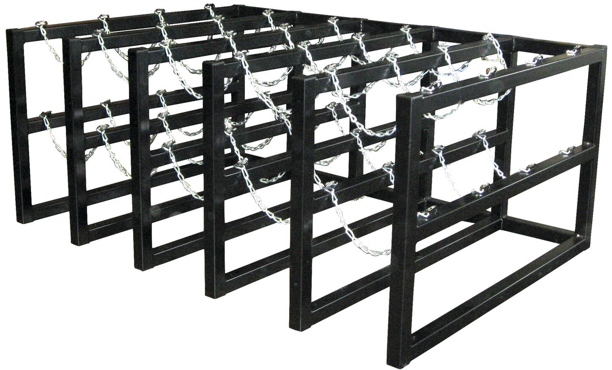 Mda Racking Airgas - JTR35182 - Justrite® Steel 20 Cylinder Rack (5 Wide By 4 Deep)