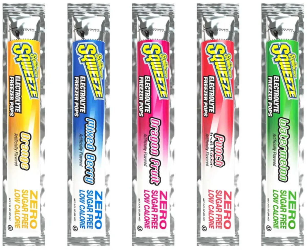Sqwincher Sqweeze Zero Assorted Freezer Pops - Case of 150 Sqwincher Sqweeze Zero Assorted Freezer Pops - Case of 150
