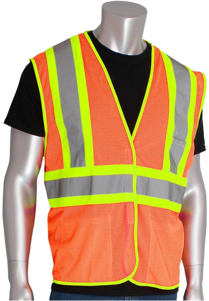Pip Vests Airgas - PIP302-MVATOR5X - PIP Global Safety® 5X Hi-Vis Orange Mesh ...