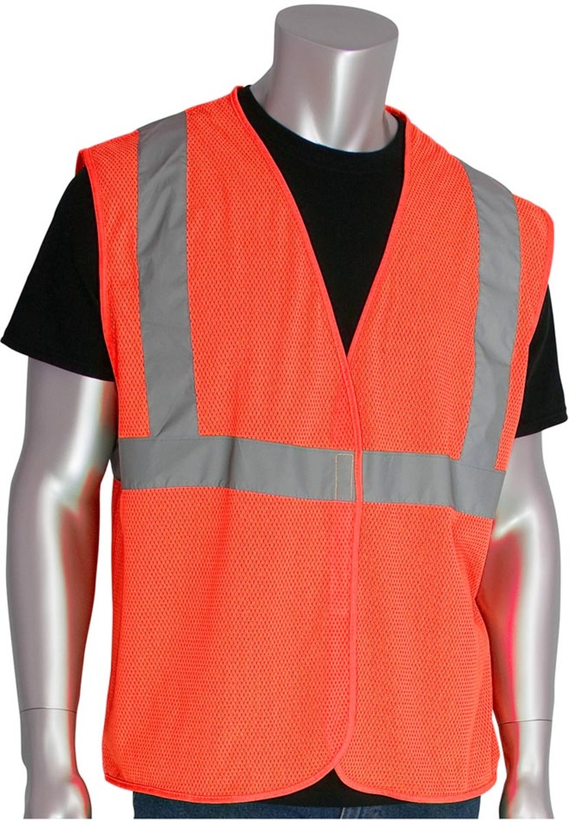 Pip Vests Airgas - PIP302-MVGOR-L - PIP Global Safety® Large Hi-Vis Orange Mesh ...