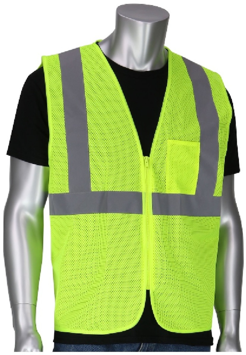 Pip Vests Airgas - PIP302V200LY4X5X - PIP Global Safety® 4X/5X Hi-Vis Yellow Mesh ...