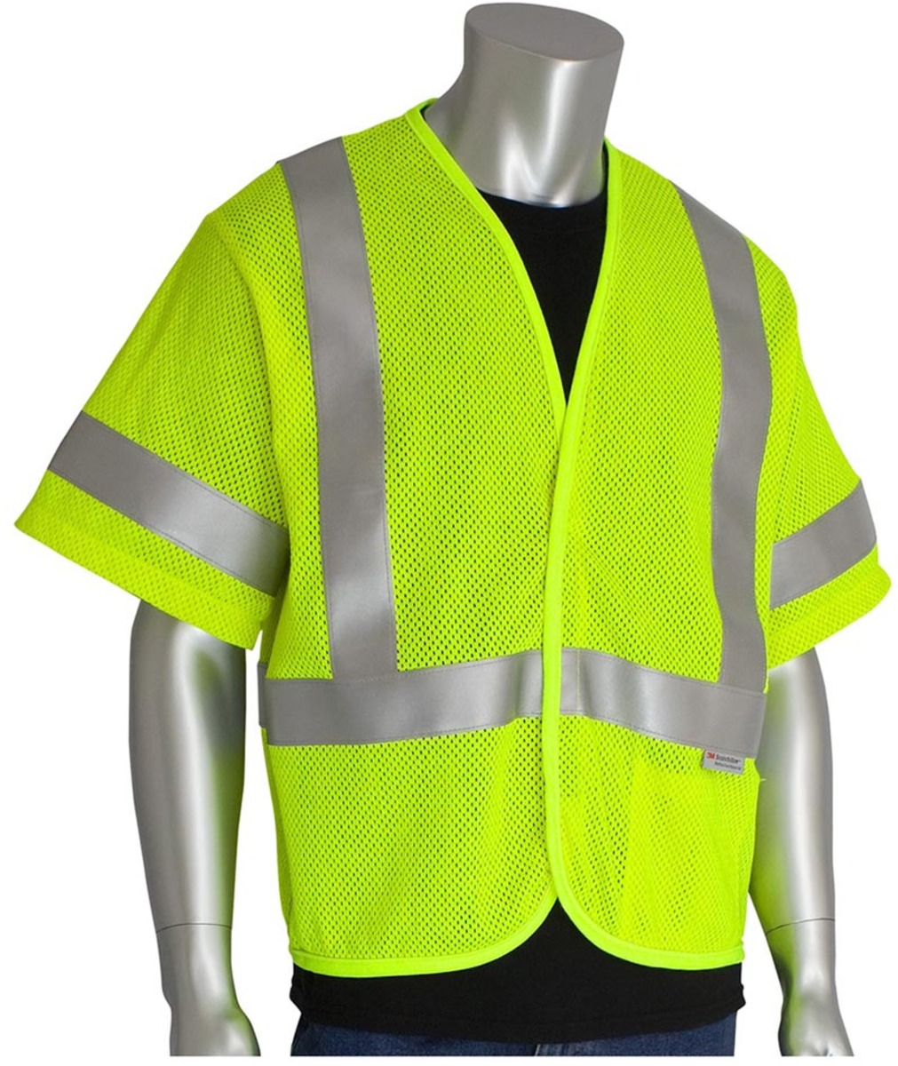 Pip Vests Airgas - PIP305-3100-5X - PIP Global Safety® 5X Hi-Vis Yellow Mesh ...