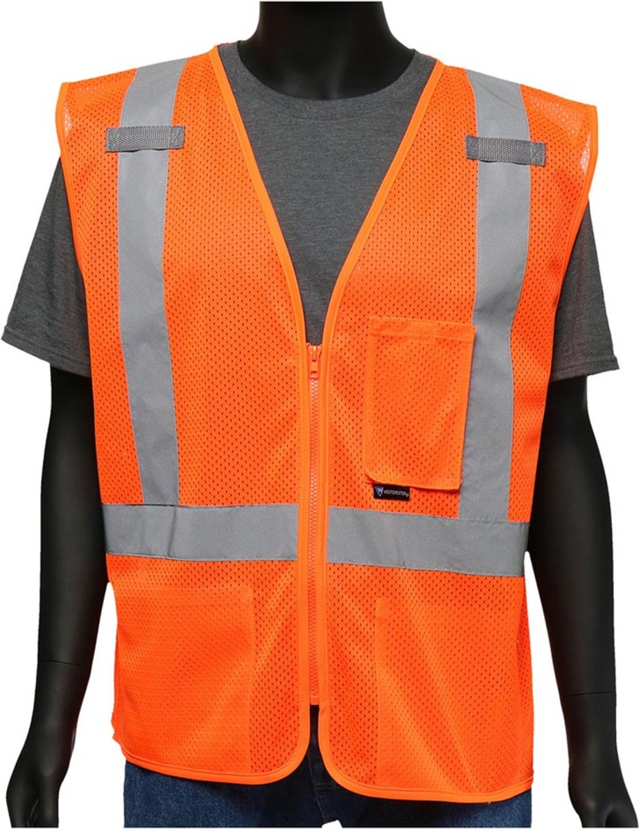 Pip Vests Airgas - PIP47210/3XL - PIP Global Safety® 3X Hi-Vis Orange Viz-Up ...
