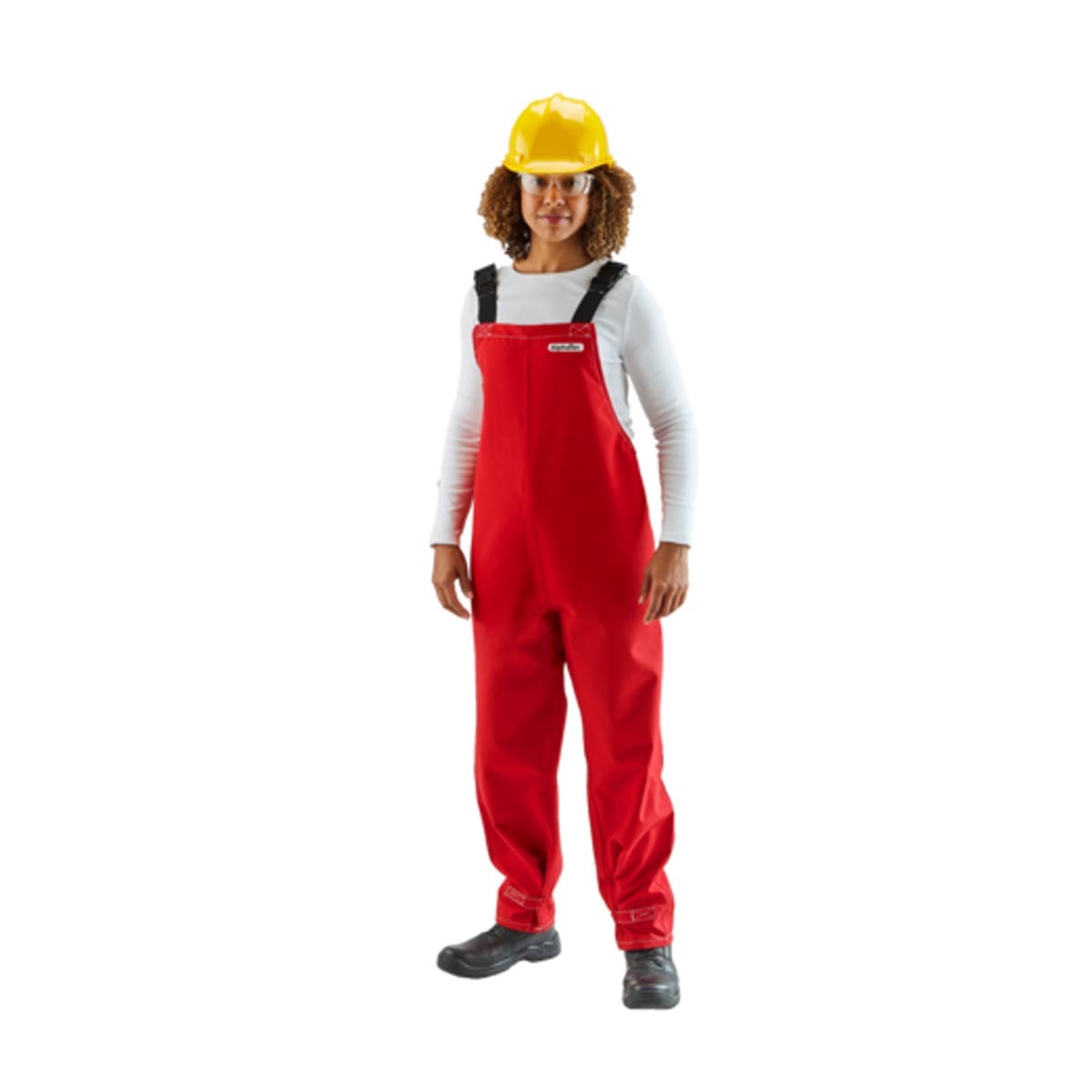 Airgas ANE66-662-S Ansell Small Red AlphaTec® Polyester Bib  Pants/Overalls