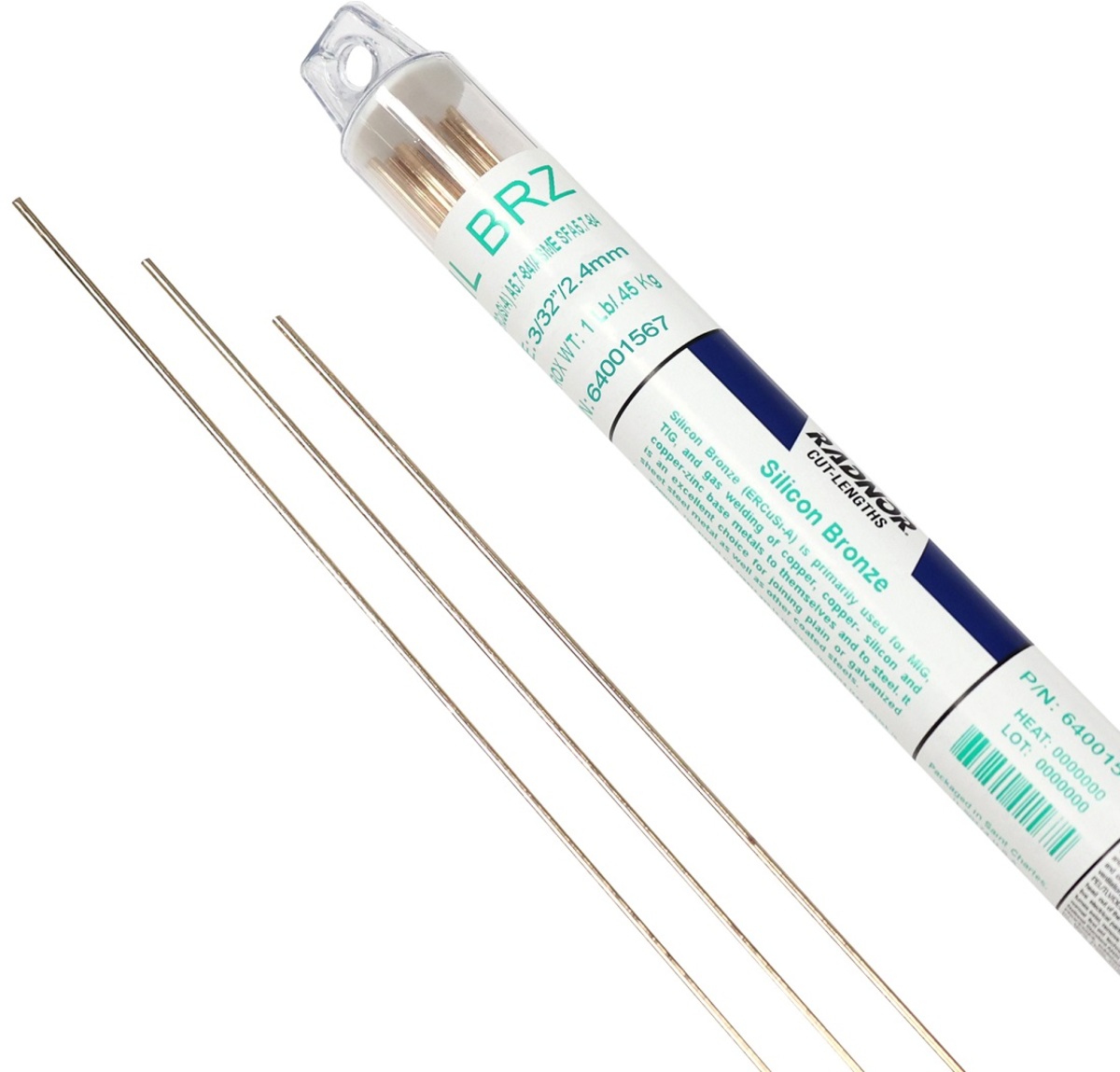 2 lbs Silicon Bronze ERCuSi-A 1/8 X 36 TIG Welding Rod Silicon 2 lbs Silicon Bronze ERCuSi-A 1/8 X 36 TIG Welding Rod Silicon