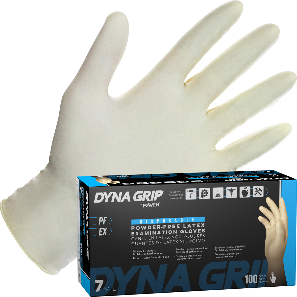 Airgas S63650-1003 Raven Safety Large Tan Dyna Grip mil