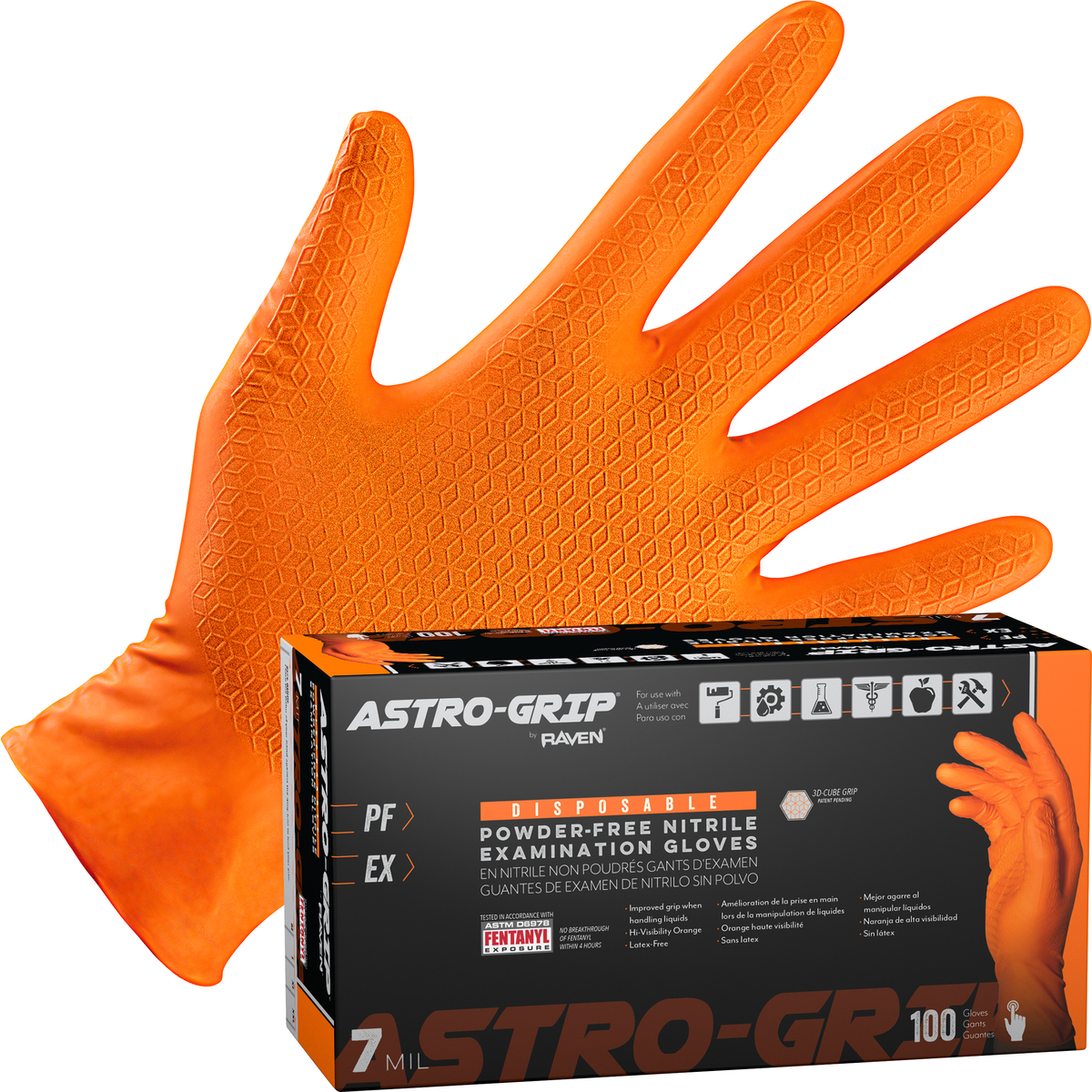 Airgas S6366474 Raven Safety X-Large Orange Astro-Grip mil