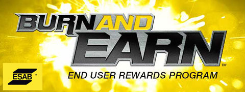 ESAB’s Burn and Earn™ rewards program</a>. You can earn an additional $25 rebate when you purchase qualifying ESAB filler metals.