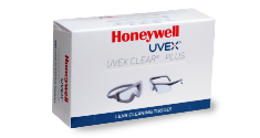 A box of Honeywell Uvex lens cleaning tissues against white.