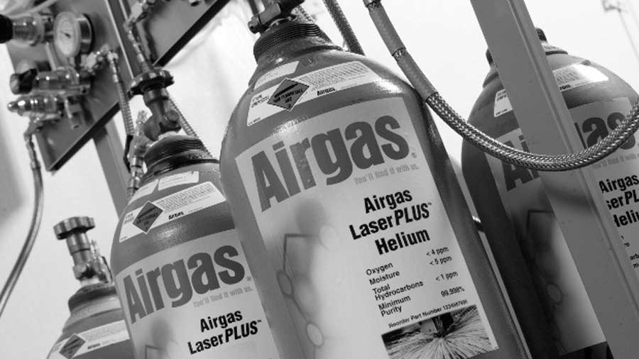 An Airgas LaserPlus, Helium fill station
