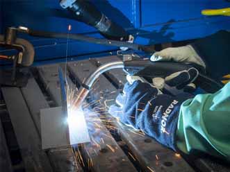 Close up of MIG welding