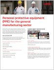 Image and description of DuPont general manufacturing PPE brochure available for download