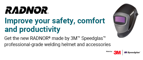 Improve your safety, comfort and productivity. Get the new RADNOR® made by 3M™ Speedglas™ professional-grade welding helmet and accessories.