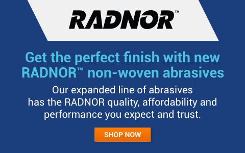 Shop NEW RADNOR non-woven abrasives Shop NEW RADNOR non-woven abrasives banner