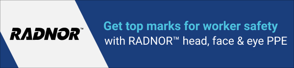Get top marks for worker safety with RADNOR Head, Face & Eye PPE